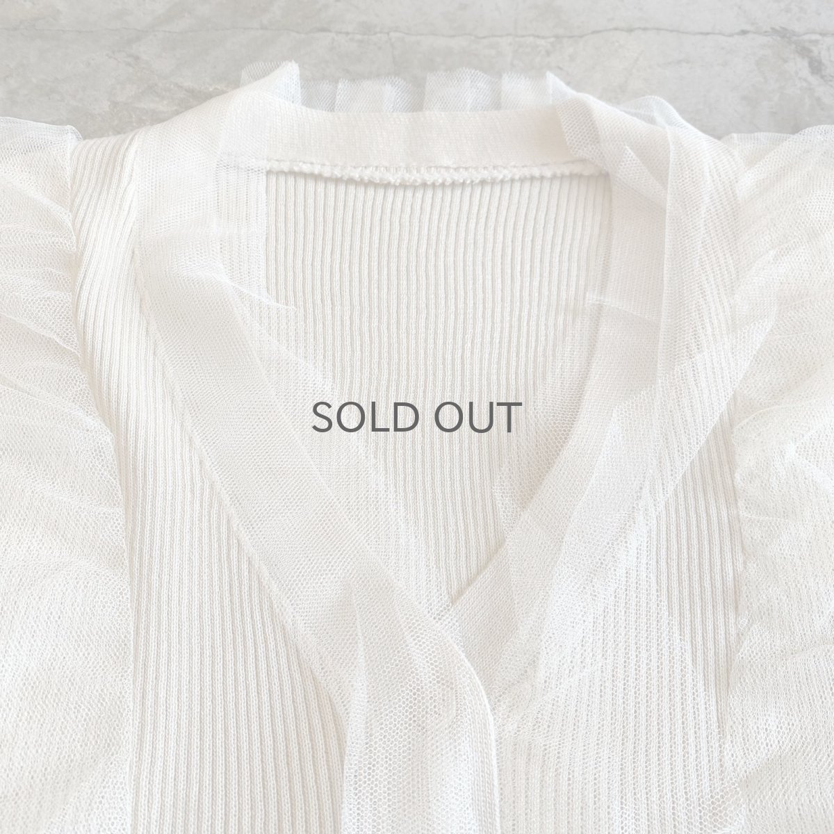 画像4: DECORATION FRILL DESIGN TULLE N/S VEST / Ladies S (4)