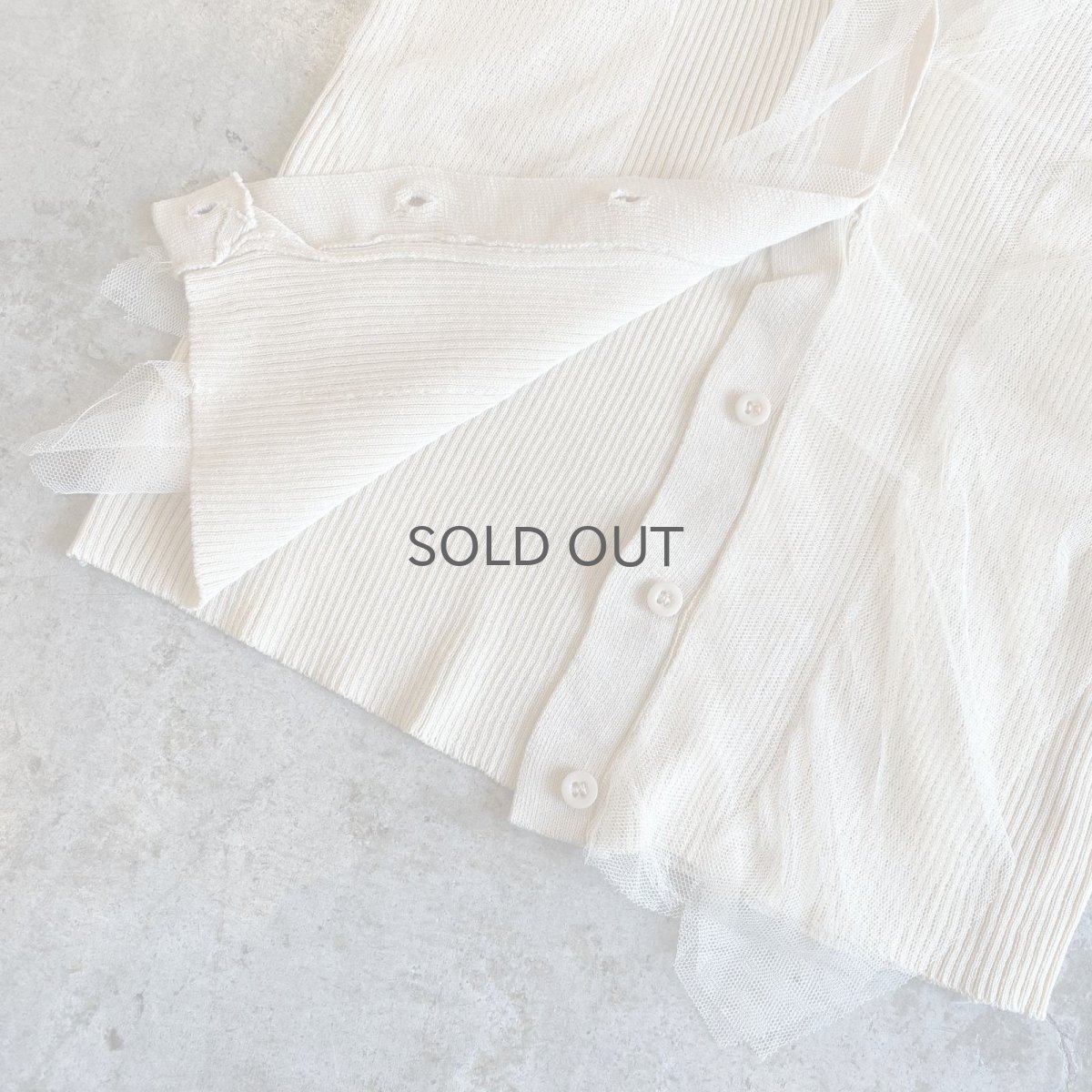 画像8: DECORATION FRILL DESIGN TULLE N/S VEST / Ladies S (8)