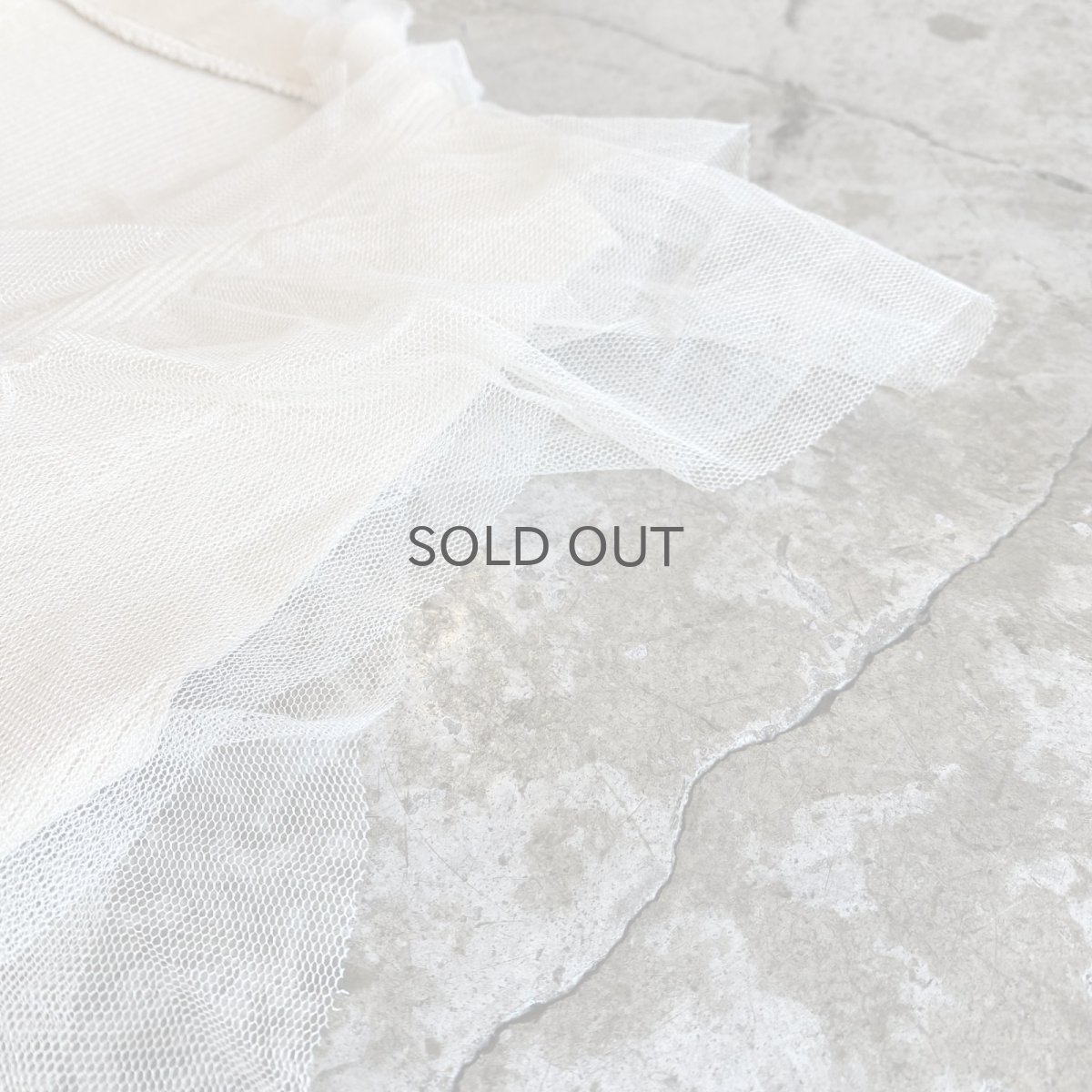 画像6: DECORATION FRILL DESIGN TULLE N/S VEST / Ladies S (6)