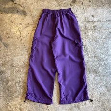 画像2: DRAW CORD PURPLE COLOR DESIGN CARGO PANTS / FREE~W37 (2)