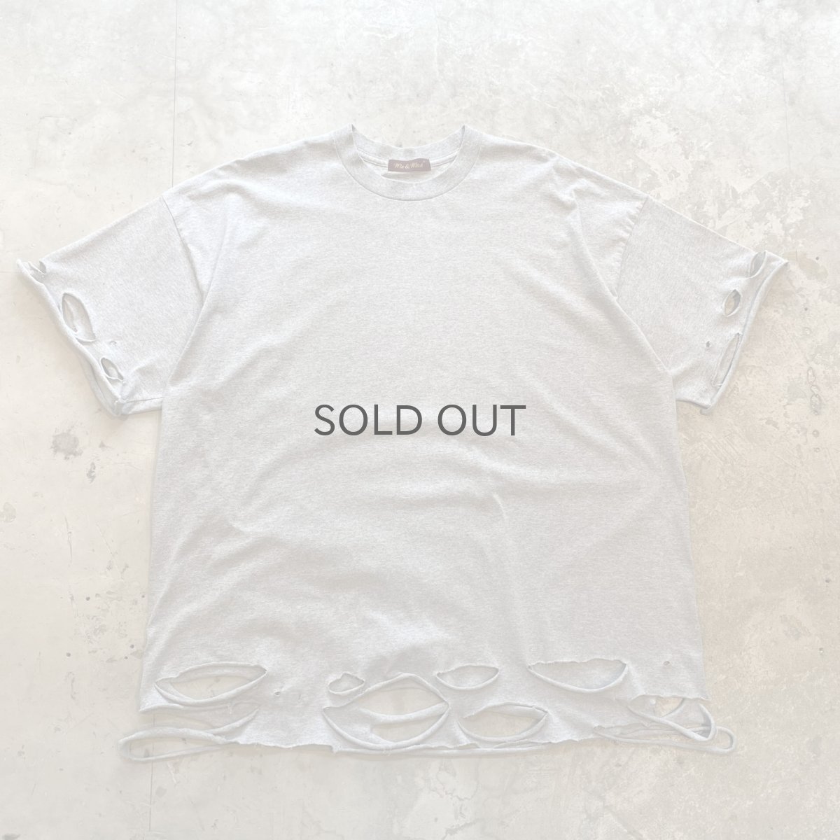 画像1: 【Wiz&Witch】"DIRTY BEAUTIFUL" DAMAGE ART TEE / GRAY / OS (1)