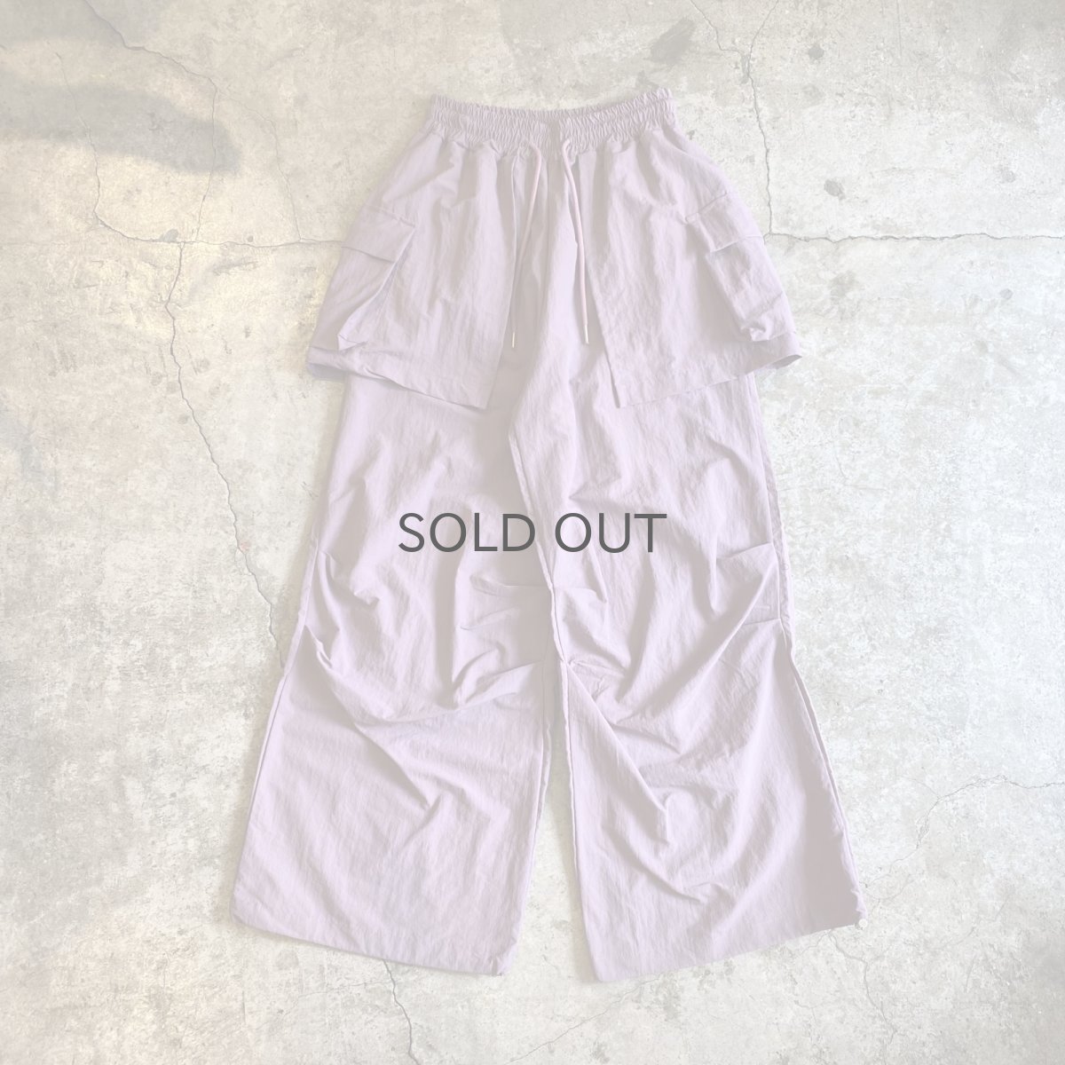 画像1: 【WONDERGROUND】LAYERED COLOR APRON PANTS / PURPLE / OS (1)