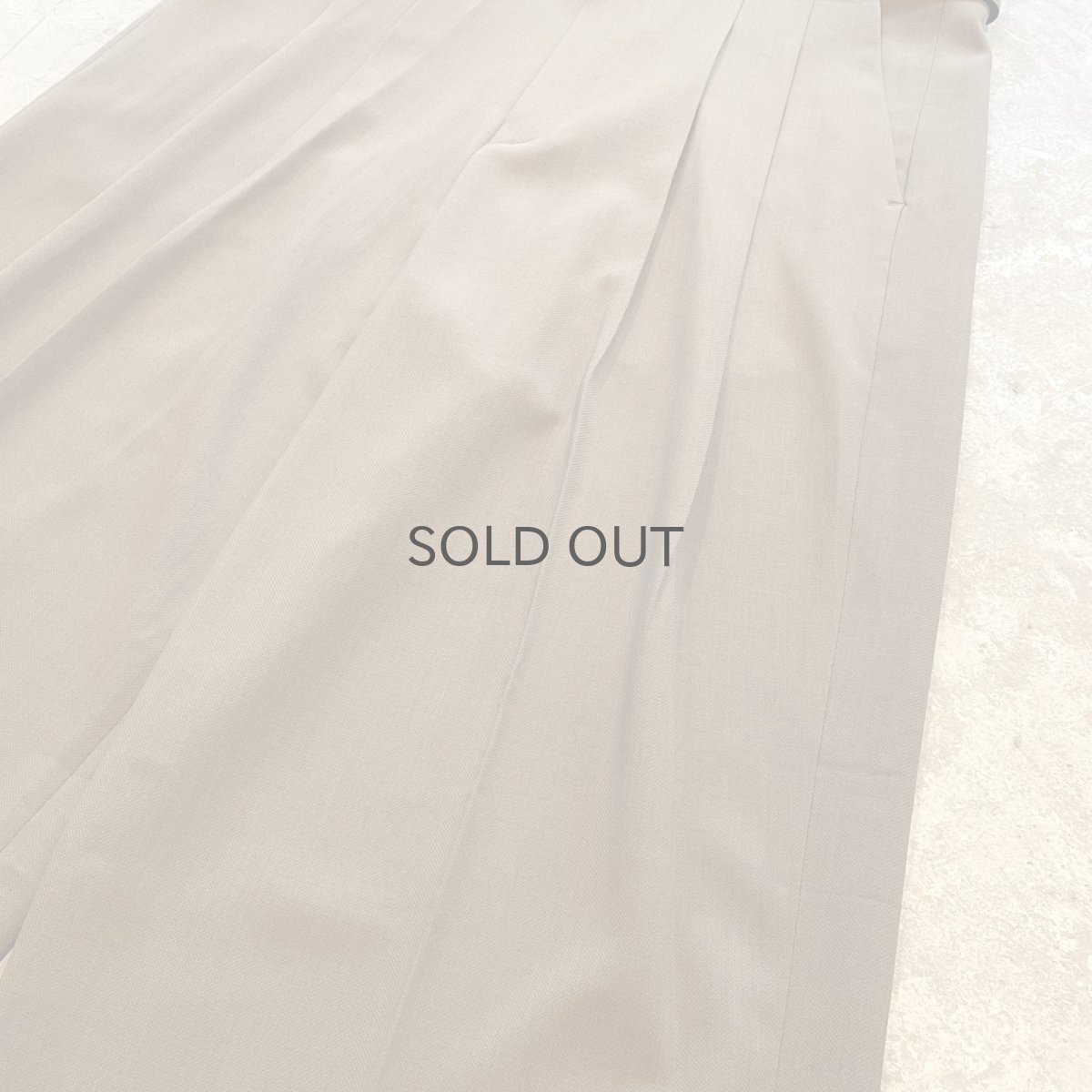 画像4: 【WONDERGROUND】2TUCK WIDE SILHOUETTE BELTED SLACKS / BROWN / OS (4)