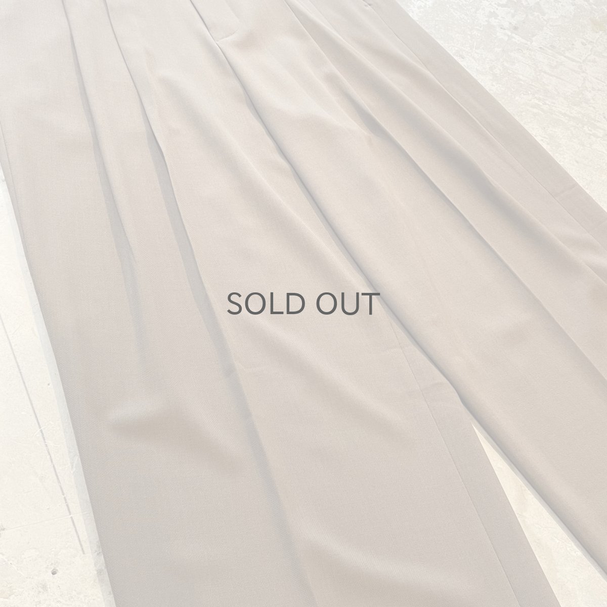 画像5: 【WONDERGROUND】2TUCK WIDE SILHOUETTE BELTED SLACKS / BROWN / OS (5)