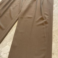 画像6: 【WONDERGROUND】2TUCK WIDE SILHOUETTE SLACKS / BROWN / OS (6)