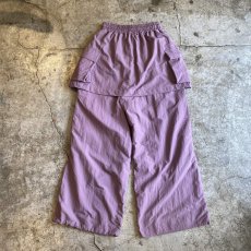 画像2: 【WONDERGROUND】LAYERED COLOR APRON PANTS / PURPLE / OS (2)