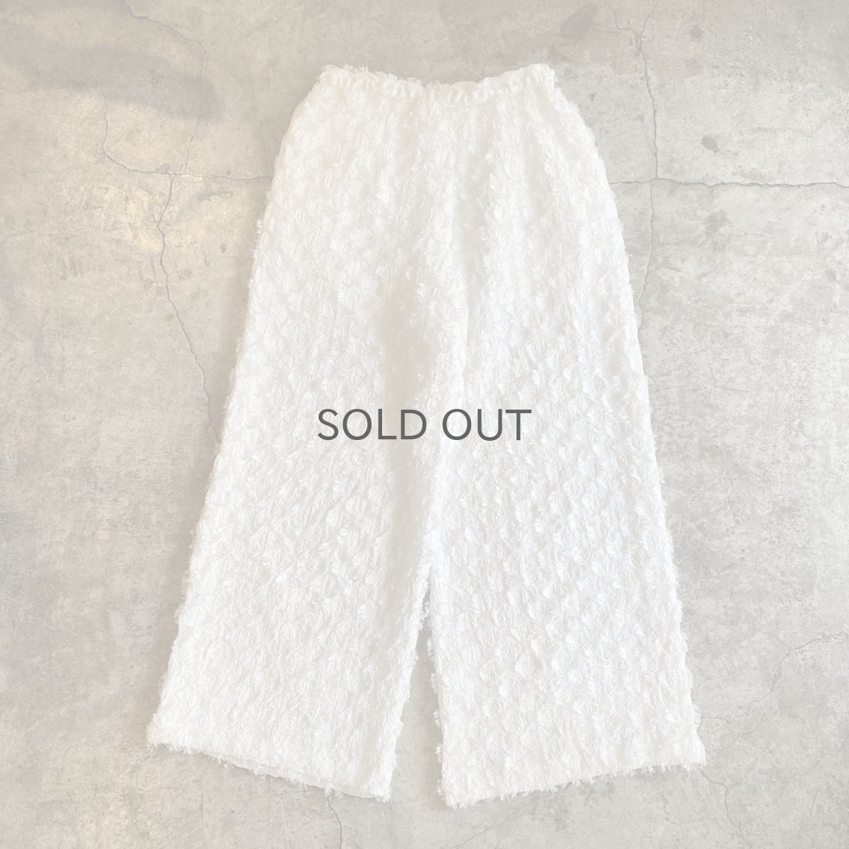 画像2: SHAGGY FRINGE ALL OVER PATTERN DESIGN WIDE PANTS / FREE (2)