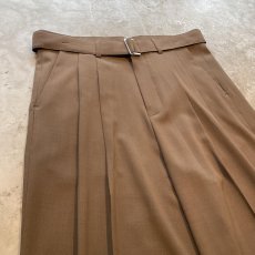 画像3: 【WONDERGROUND】2TUCK WIDE SILHOUETTE SLACKS / BROWN / OS (3)