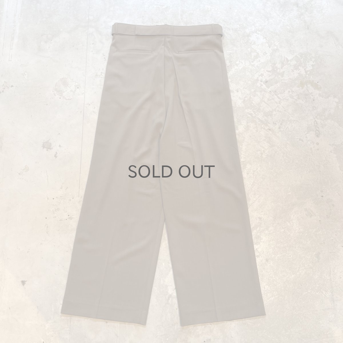 画像2: 【WONDERGROUND】2TUCK WIDE SILHOUETTE BELTED SLACKS / BROWN / OS (2)