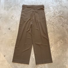 画像2: 【WONDERGROUND】2TUCK WIDE SILHOUETTE SLACKS / BROWN / OS (2)