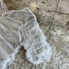 画像10: GATHER DESIGN TULLE SHEER S/S TOPS / Ladies M (10)