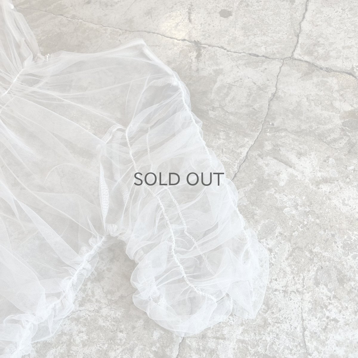 画像6: GATHER DESIGN TULLE SHEER S/S TOPS / Ladies M (6)