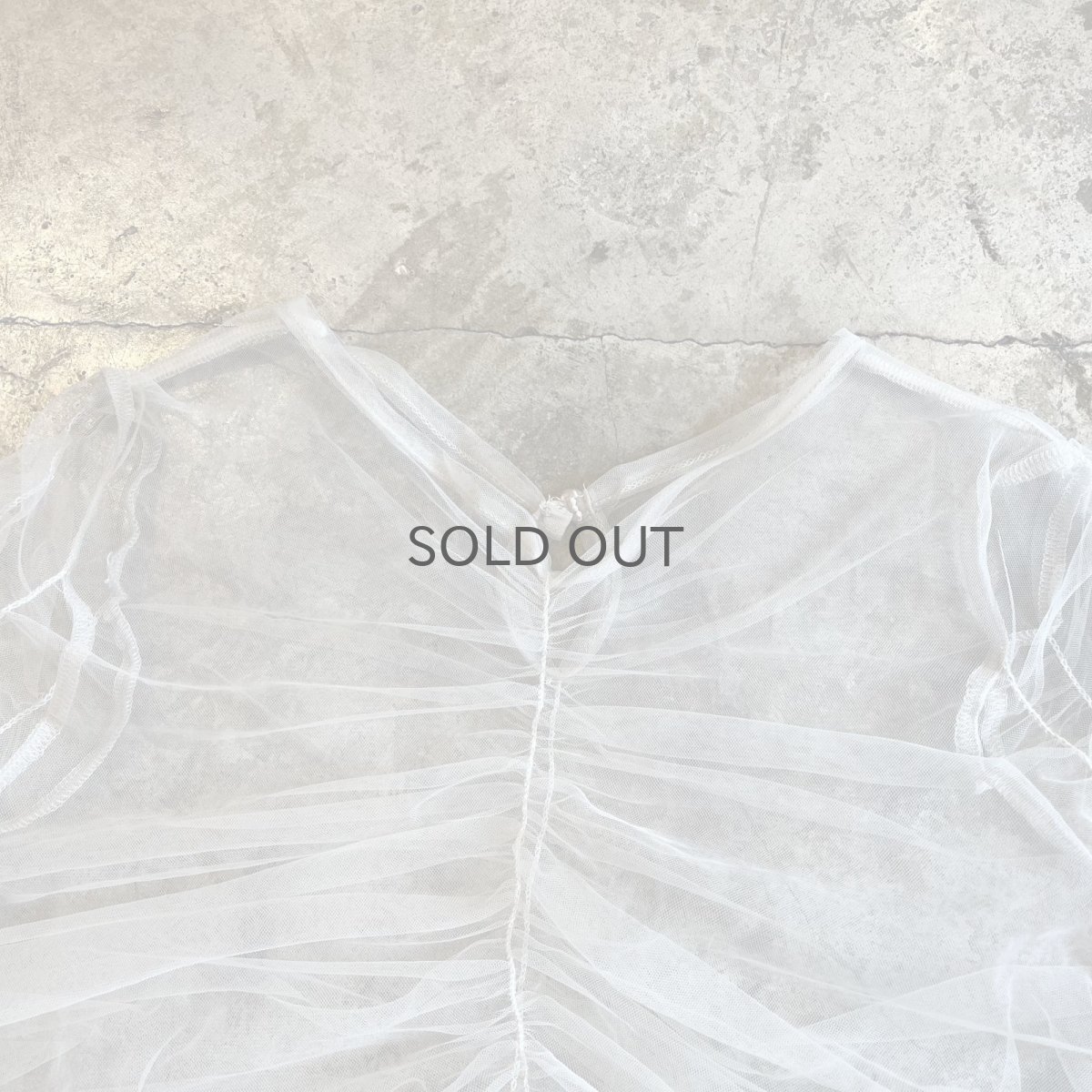 画像7: GATHER DESIGN TULLE SHEER S/S TOPS / Ladies M (7)