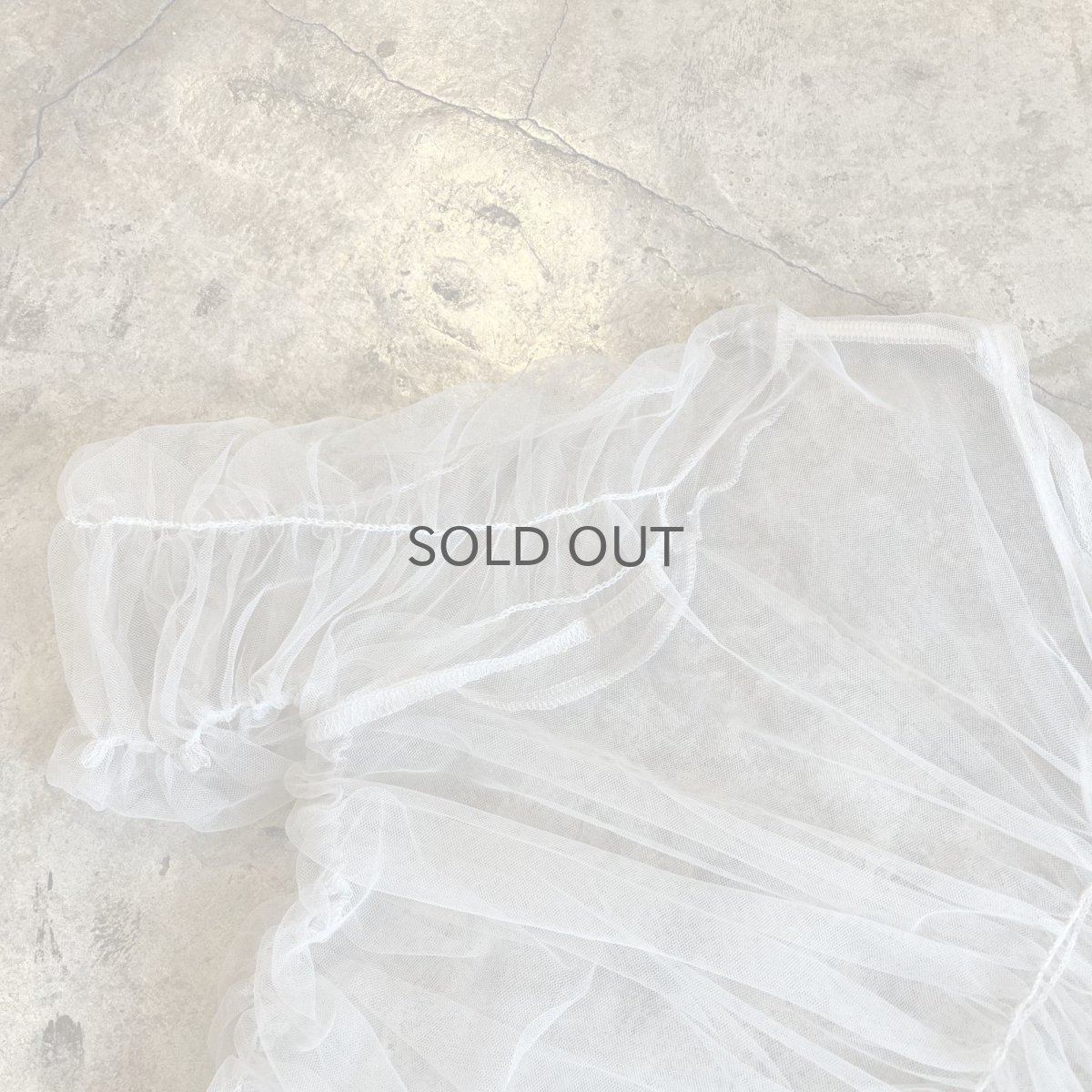 画像8: GATHER DESIGN TULLE SHEER S/S TOPS / Ladies M (8)