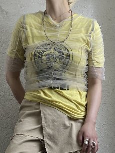 画像13: GATHER DESIGN TULLE SHEER S/S TOPS / Ladies M (13)