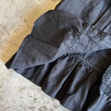 画像5: FRONT DOUBLE LACE RIBBON DESIGN LINEN SHROT JACKET / Ladies S (5)