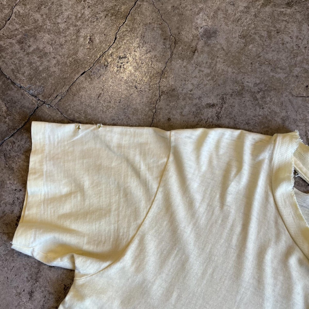 画像7: 70's BOTH SIDES COMPANY PRINTED DAMAGE DESIGN COLOR S/S TEE / Ladies M(38~40) / MADE IN USA (7)