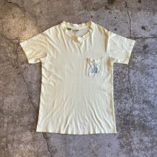 画像1: 70's BOTH SIDES COMPANY PRINTED DAMAGE DESIGN COLOR S/S TEE / Ladies M(38~40) / MADE IN USA (1)