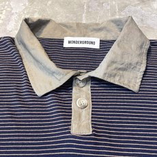 画像12: 【WONDERGROUND】BORDER PATTERN HSL BUTTON DRAW CODE S/S SHIRT / OS (12)
