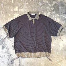 画像2: 【WONDERGROUND】BORDER PATTERN HSL BUTTON DRAW CODE S/S SHIRT / OS (2)