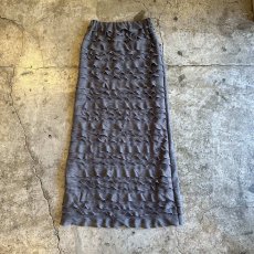 画像2: GREY COLOR MESH FRILL TIERED DESIGN LONG SKIRT / W22~W29 (2)