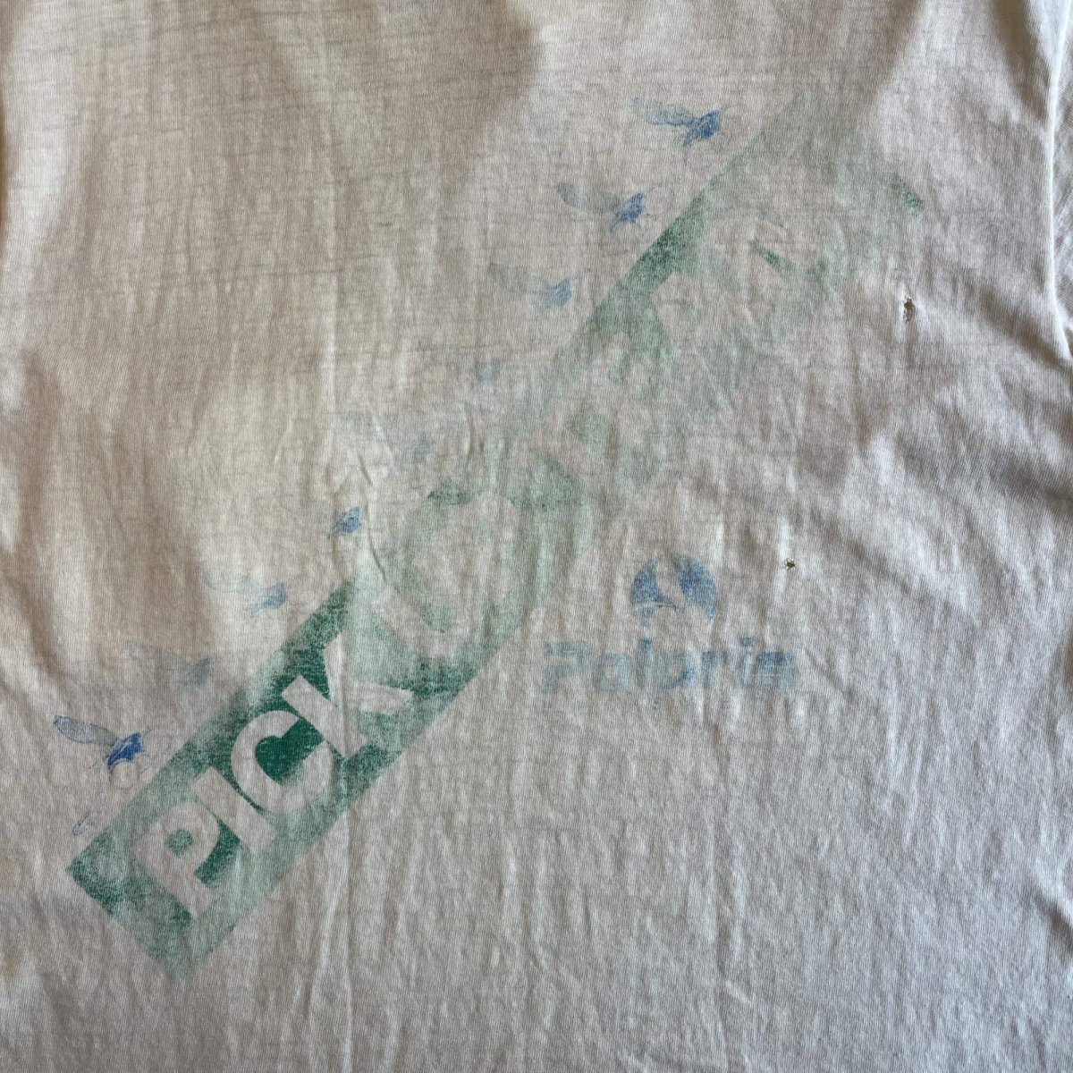 画像9: 70's BOTH SIDES COMPANY PRINTED DAMAGE DESIGN COLOR S/S TEE / Ladies M(38~40) / MADE IN USA (9)