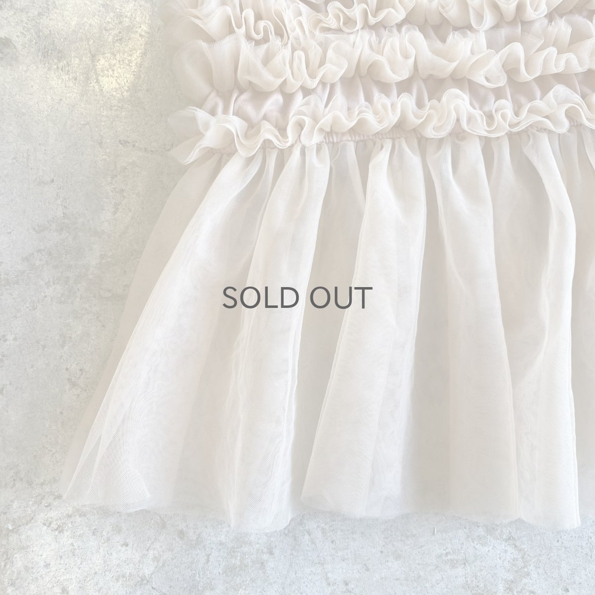画像8: PALE TONE COLOR TULLE FRILL DESIGN CAMISOLE / FREE (8)