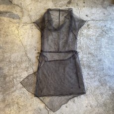 画像2: WRAP DESIGN TULLE LONG TOPS / Ladies M (2)