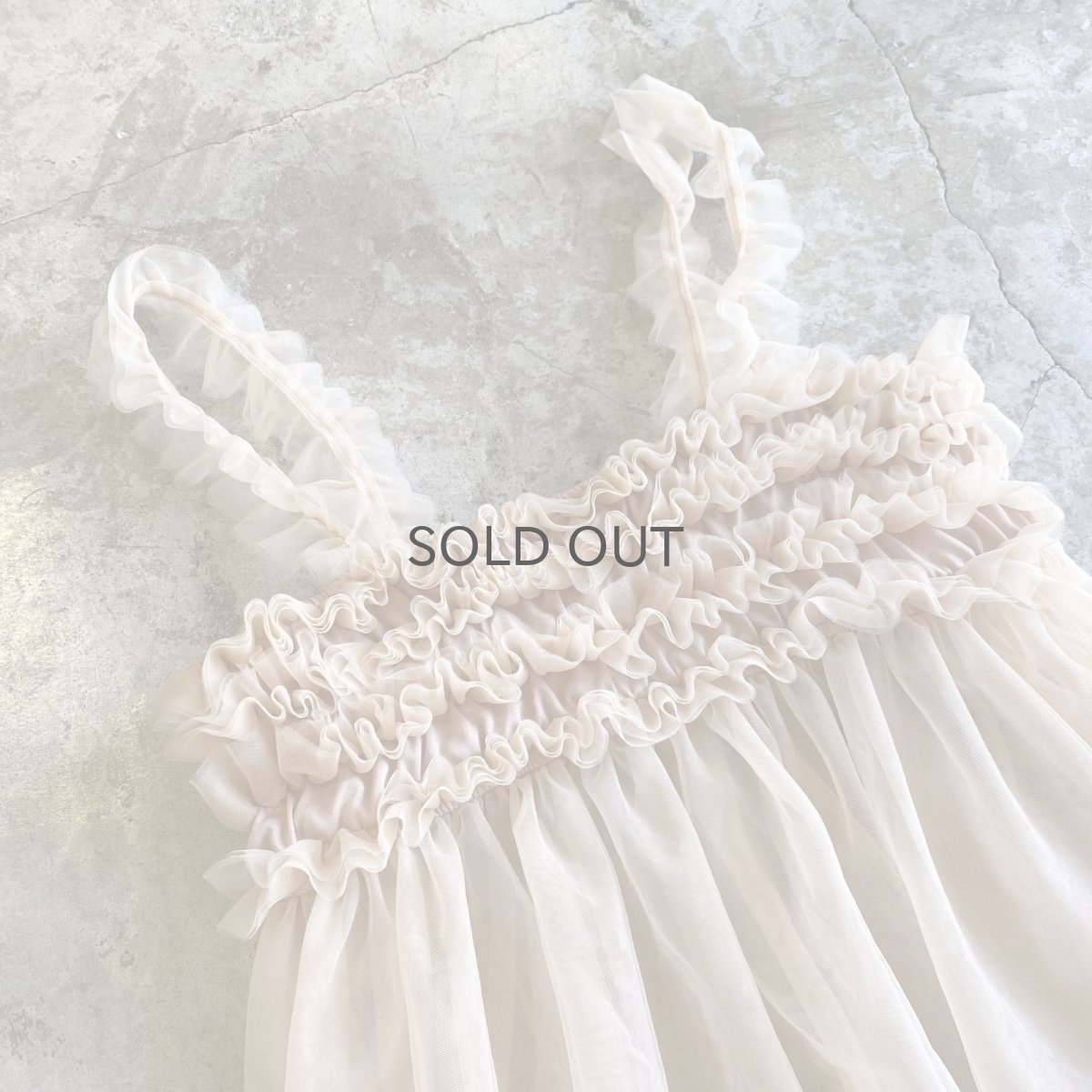 画像3: PALE TONE COLOR TULLE FRILL DESIGN CAMISOLE / FREE (3)