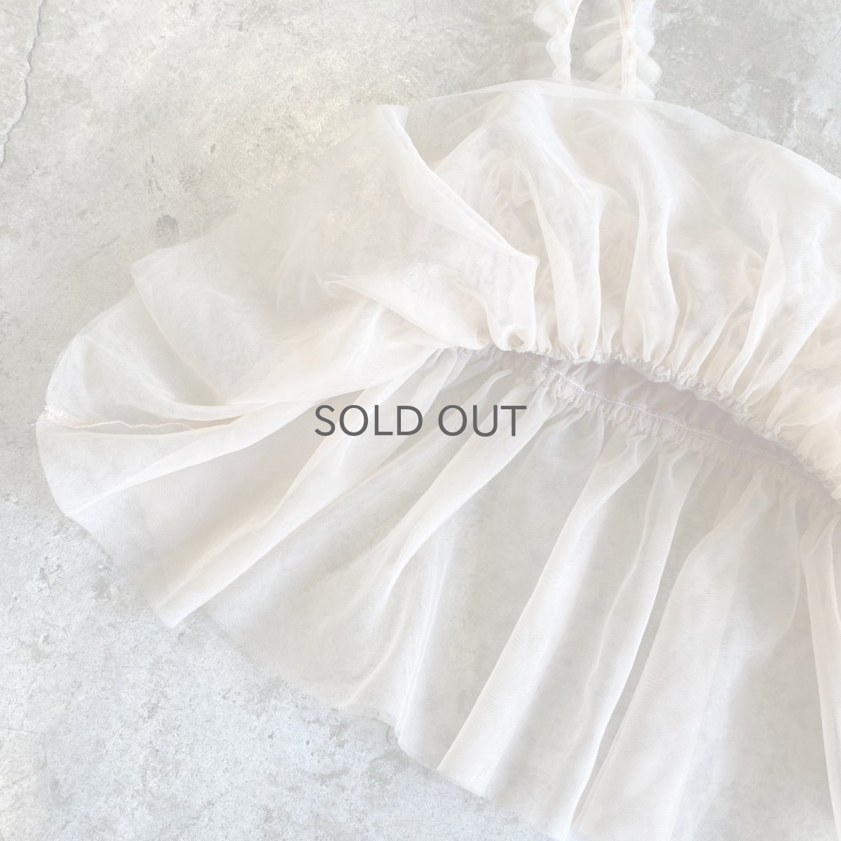 画像7: PALE TONE COLOR TULLE FRILL DESIGN CAMISOLE / FREE (7)