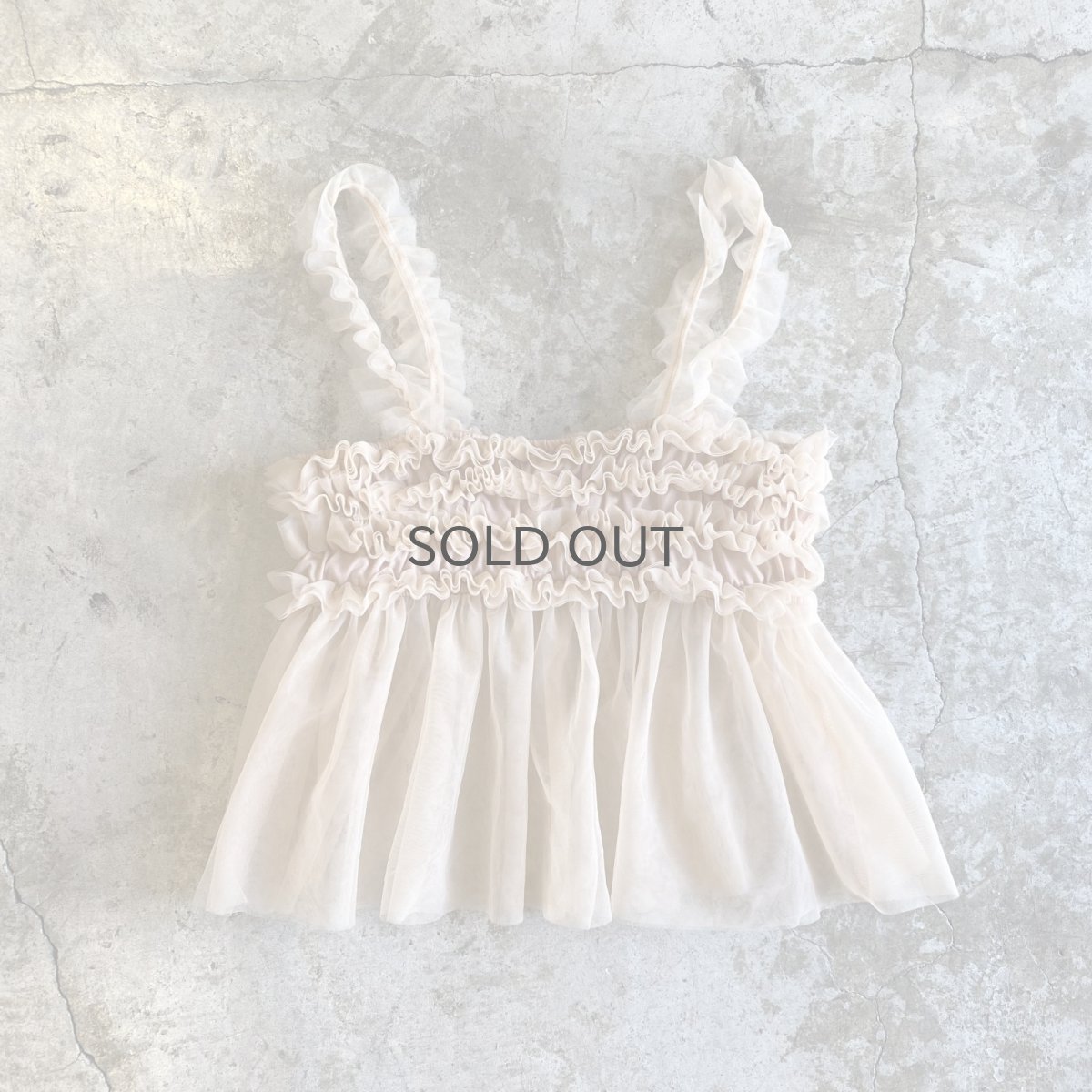 画像1: PALE TONE COLOR TULLE FRILL DESIGN CAMISOLE / FREE (1)