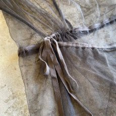 画像6: WRAP DESIGN TULLE LONG TOPS / Ladies M (6)