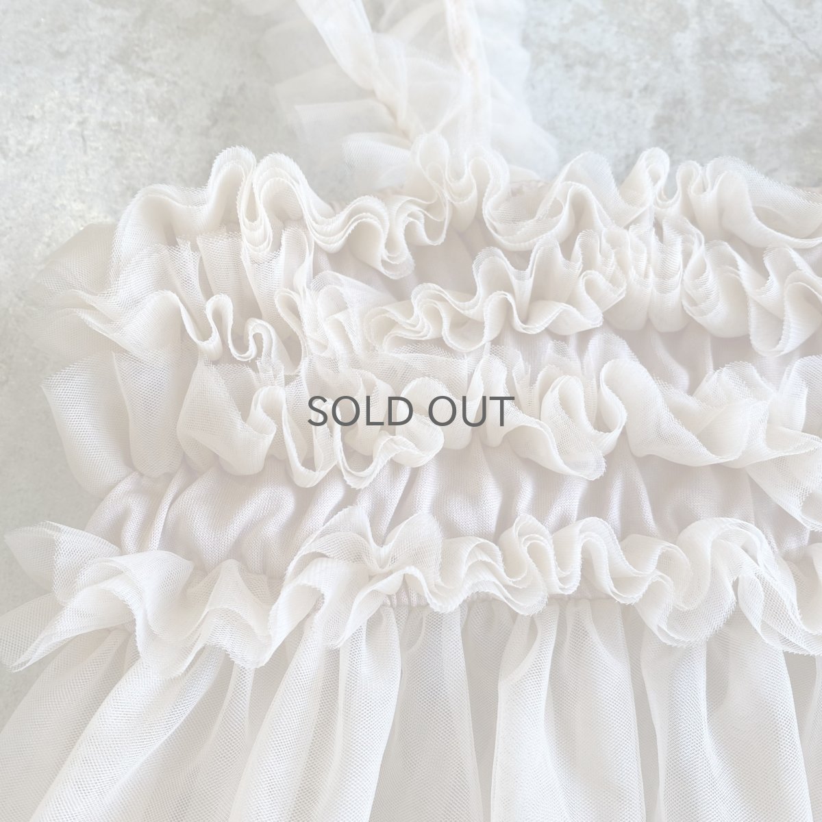 画像4: PALE TONE COLOR TULLE FRILL DESIGN CAMISOLE / FREE (4)