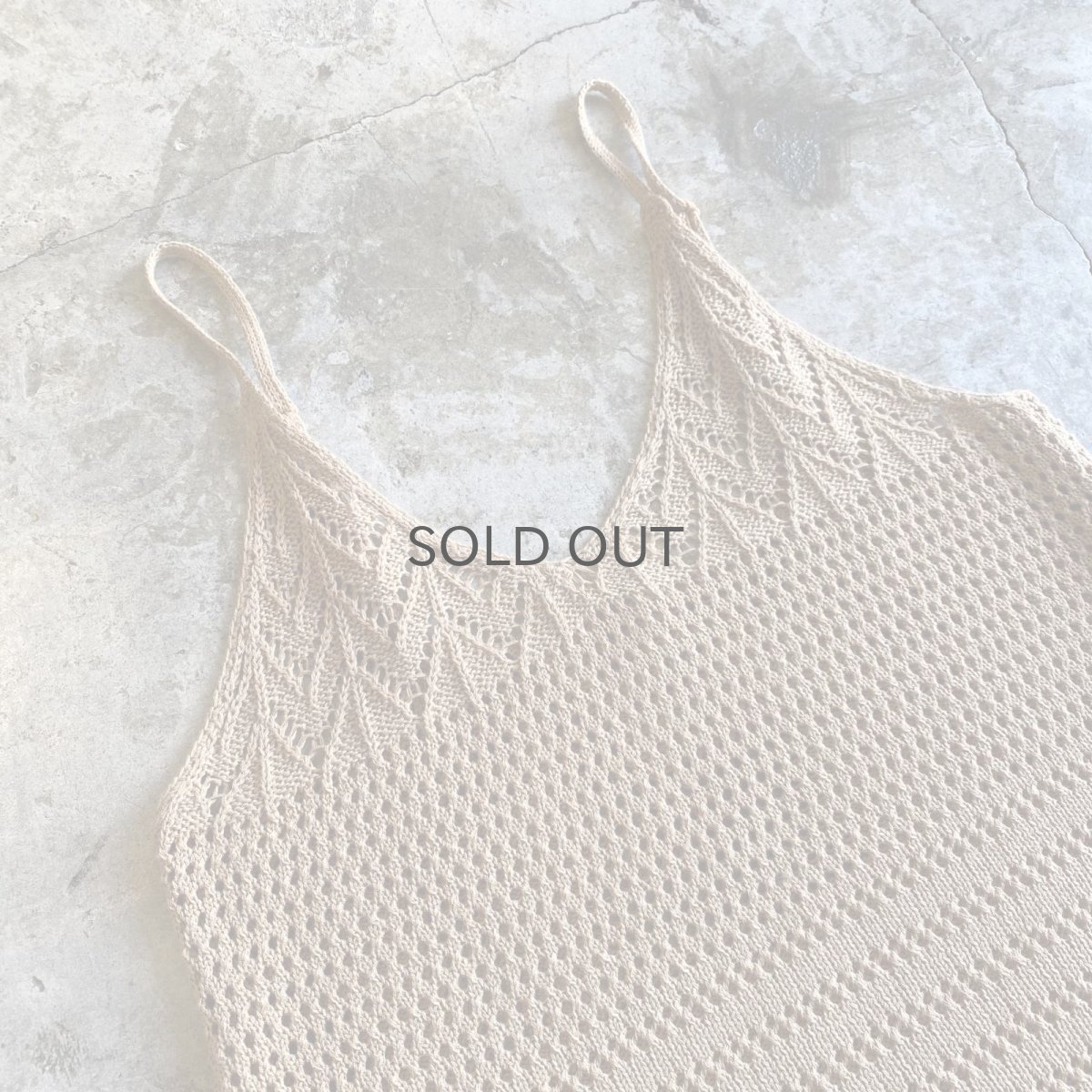 画像3: BEIGE COLOR CROCHET DESIGN CAMISOLE / Ladies M (3)