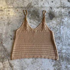 画像1: BEIGE COLOR CROCHET DESIGN CAMISOLE / Ladies M (1)
