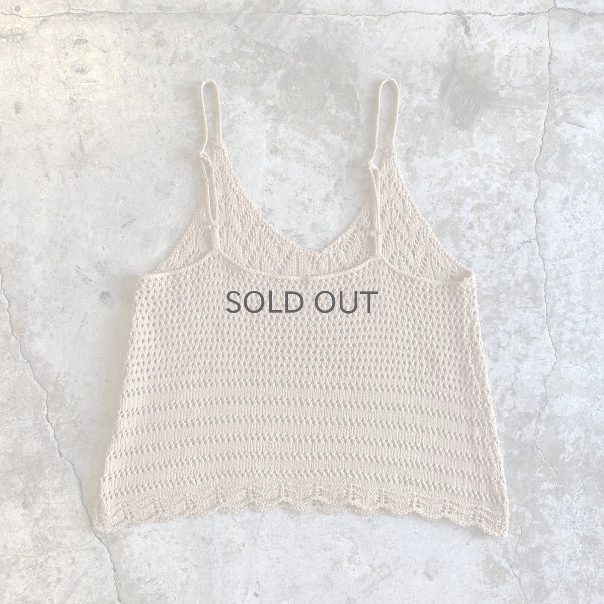 画像2: BEIGE COLOR CROCHET DESIGN CAMISOLE / Ladies M (2)