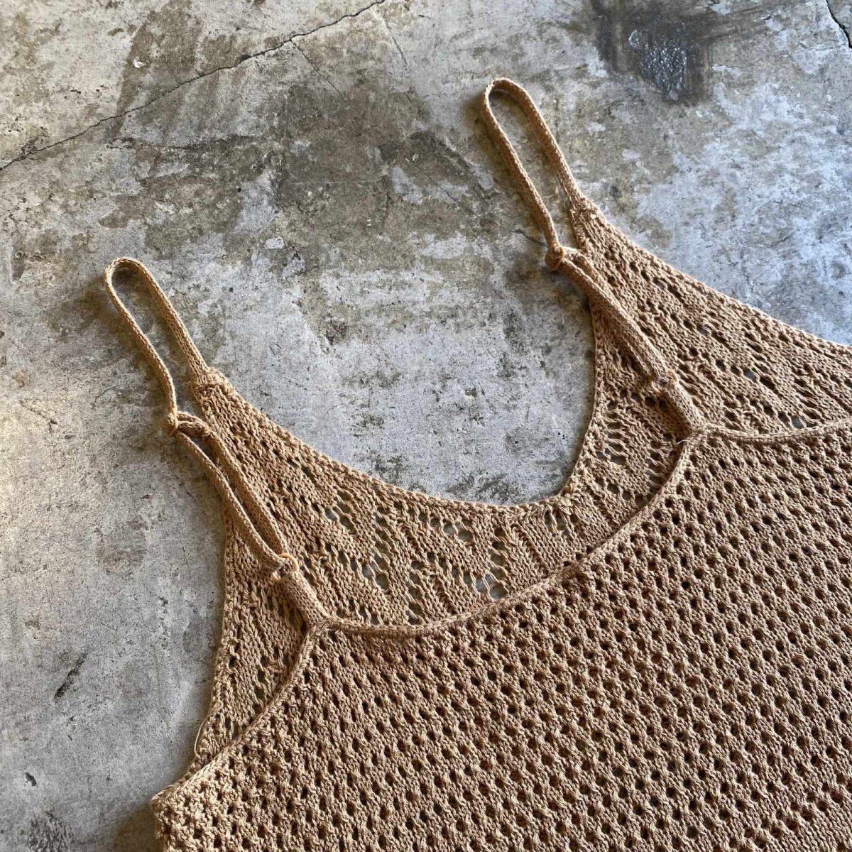 画像8: BEIGE COLOR CROCHET DESIGN CAMISOLE / Ladies M (8)