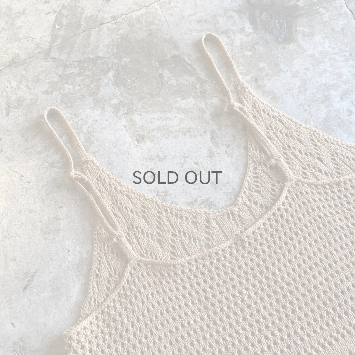 画像8: BEIGE COLOR CROCHET DESIGN CAMISOLE / Ladies M (8)