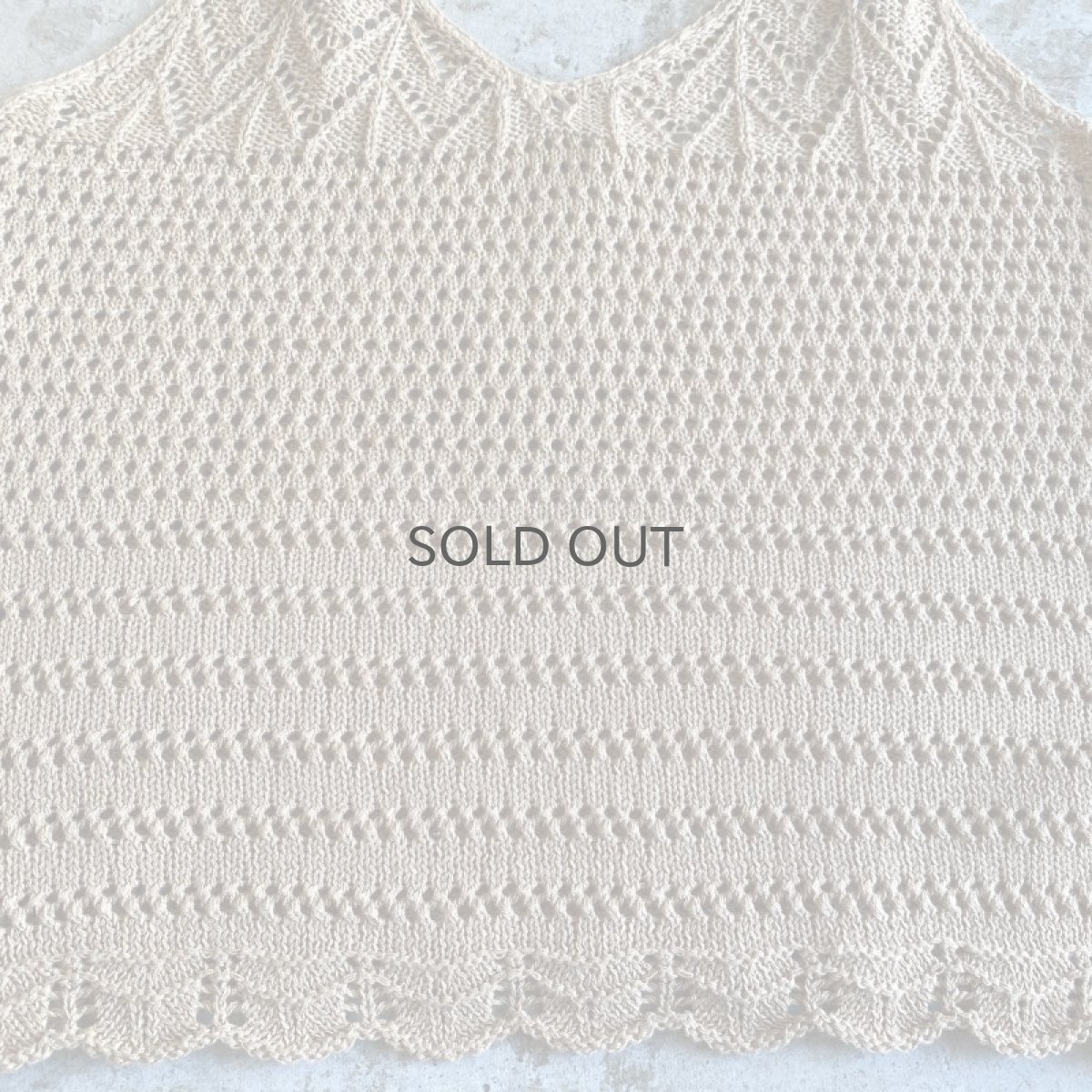 画像5: BEIGE COLOR CROCHET DESIGN CAMISOLE / Ladies M (5)