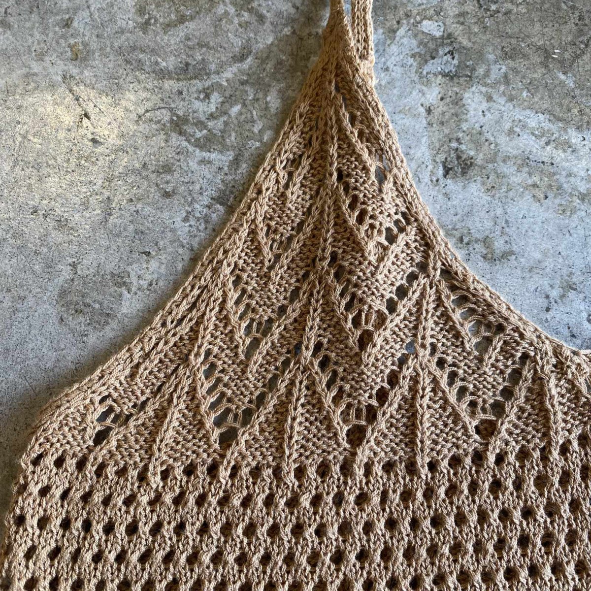 画像4: BEIGE COLOR CROCHET DESIGN CAMISOLE / Ladies M (4)