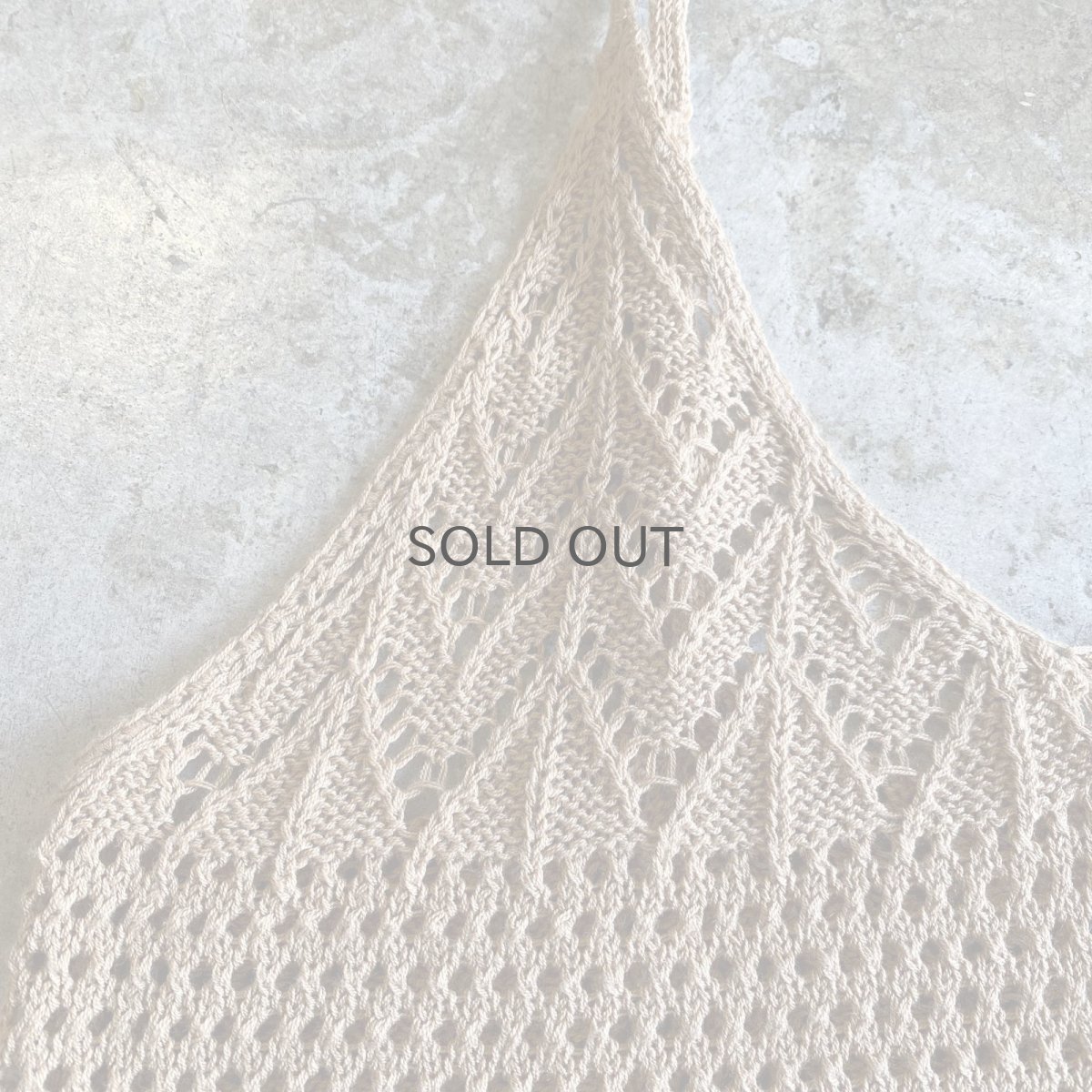 画像4: BEIGE COLOR CROCHET DESIGN CAMISOLE / Ladies M (4)