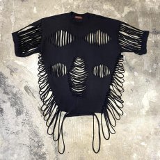 画像1: 【Wiz&Witch】"DIRTY BEAUTIFUL" BONE TEE / BLACK / OS (1)