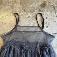 画像6: DOWN FRILL DESIGN GREY COLOR DOUBLE TULLE CAMISOLE / Ladies M (6)
