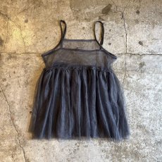 画像1: DOWN FRILL DESIGN GREY COLOR DOUBLE TULLE CAMISOLE / Ladies M (1)