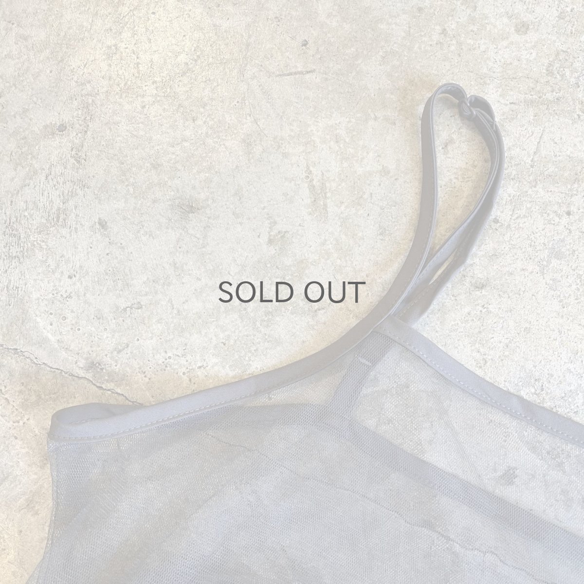 画像7: DOWN FRILL DESIGN GREY COLOR DOUBLE TULLE CAMISOLE / Ladies M (7)