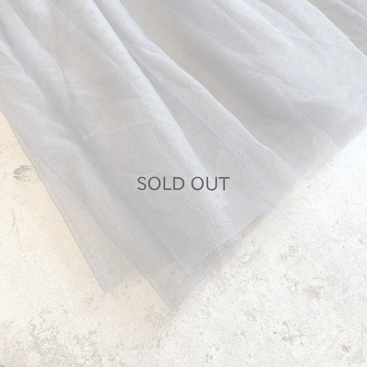 画像3: DOWN FRILL DESIGN GREY COLOR DOUBLE TULLE CAMISOLE / Ladies M (3)