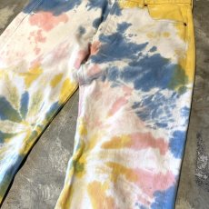 画像4: 【LEVI'S】501 TIE DYE PATTERN DENIM PANTS / W33 (4)