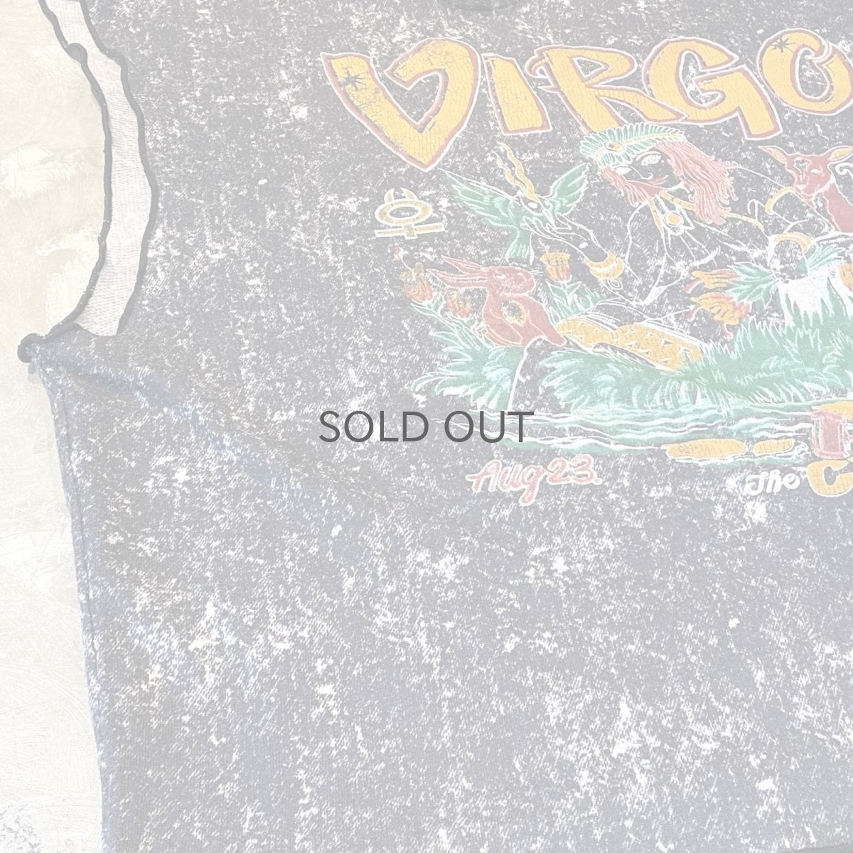画像5: "VIRGO" ART PRINTED CHEMICAL WASH PATTERN N/S TEE / Mens L (5)
