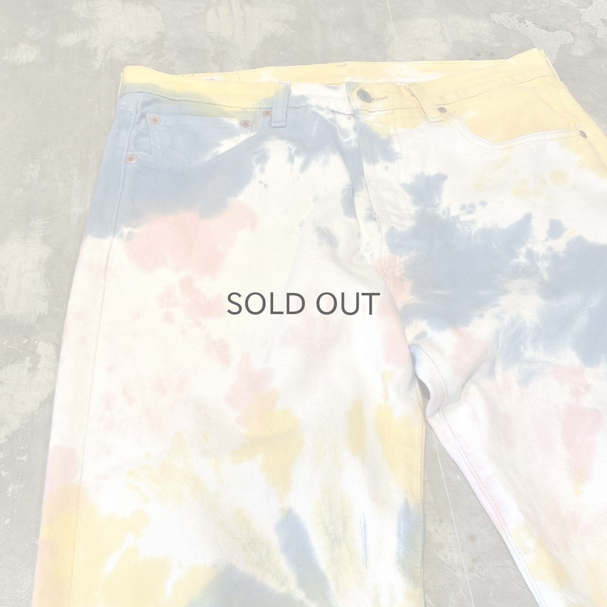 画像3: 【LEVI'S】501 TIE DYE PATTERN DENIM PANTS / W33 (3)