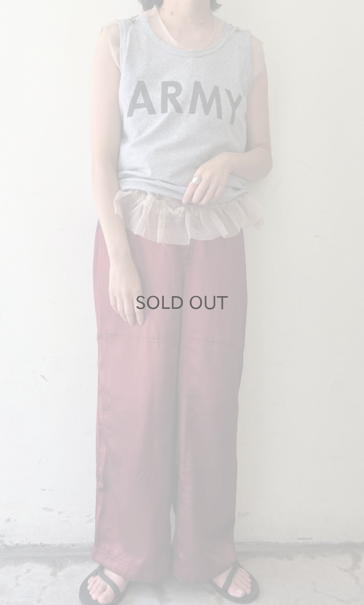 画像12: 【Wiz&Witch】"ONE OFF" ARMY HOOK UP TANK TOP / OS (12)